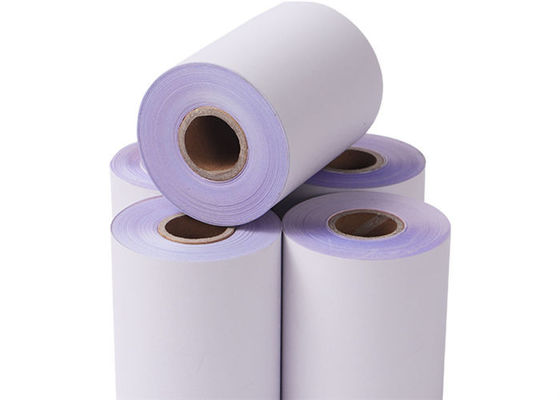 La position pré imprimée 50gsm a adapté 60um le reçu aux besoins du client thermique Rolls de papier