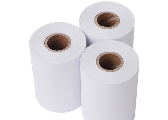 Le noyau en plastique de la NCR 55gsm 17mm a imprimé le papier thermosensible Rolls