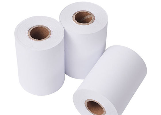 Le noyau en plastique de la NCR 55gsm 17mm a imprimé le papier thermosensible Rolls